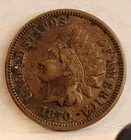 1870 BN Indian Head Cent ■ Key Date-Low Mintage ■ AU ■ #11223