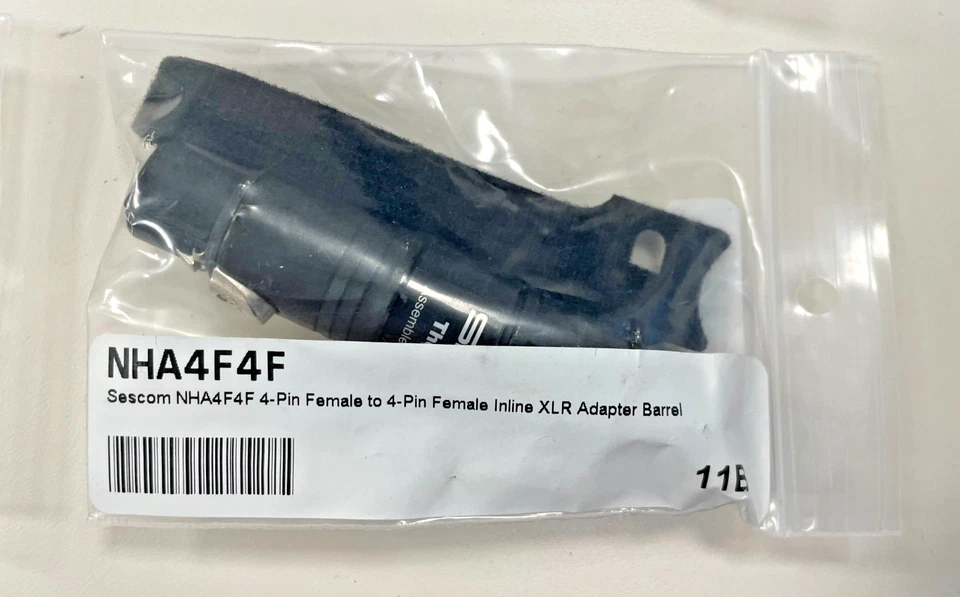 Sescom NHA4F5M 4-Pin Female to 5-Pin Male Inline XLR Adapter Barrel - Image 2 of 2