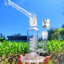 coil Beaker Heady Glass Water recycler rig bong Removable Slanted mouth 14mm
