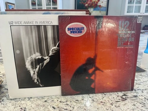 U2 2X VINYL LOT ~ LIVE UNDER A BLOOD RED SKY (SHRINK) & WIDE AWAKE IN AMERICA