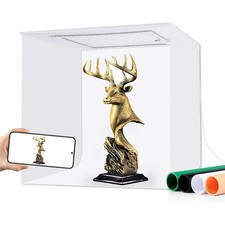 Photo Light Box, Mini Photo Studio Light Box, 12"x12" Portable Folding Photog...