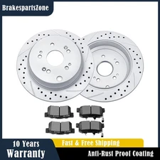 REAR Brake Rotors and Pads Kit fit for Honda CR-V 2005-2016 Acura RDX 2010-2012