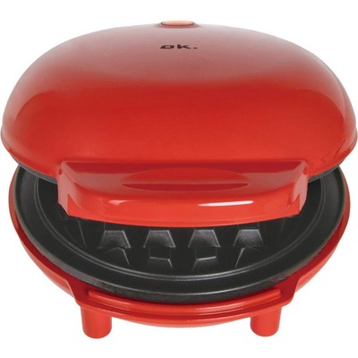 OK. OMWA 425 Mini Waffle Maker Waffeleisen Rot (350 Watt)