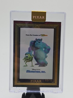 2025 Topps Disney Pixar Gold Monsters Inc Mike Sulley Wall Art Poster /10 SSP