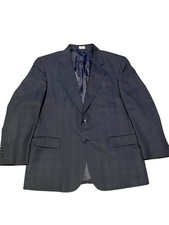 Jos A Bank Signature Collection Men s 42S Navy Plaid Wool Sport Coat Blazer