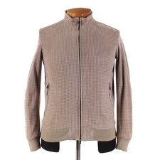 Isaia NWD Suede Leather Bomber Jacket Size 48...