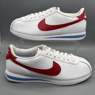 Nike Cortez Men's 11.5 White Red Blue Casual Athletic Shoes Forrest Gump WORN 1X