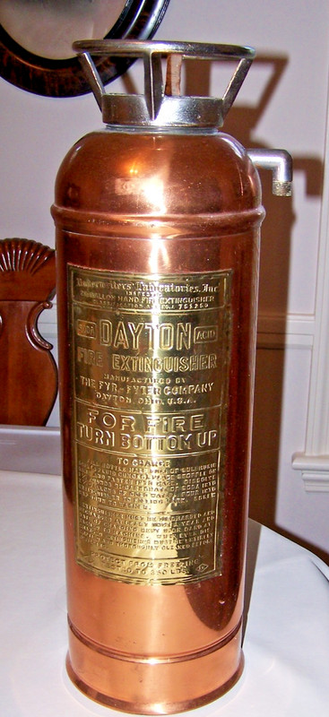 Vintage Fyr-Fyter Dayton Soda Acid  Fire Extinguisher EMPTY. Very Nice BRASS 2.5