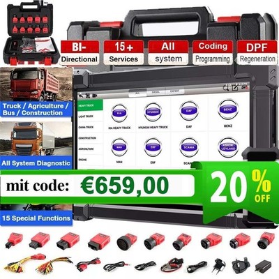ANCEL  LKW Trucks Profi Diagnosegerät komplett System OBD2 Scanner Für Iveco MAN