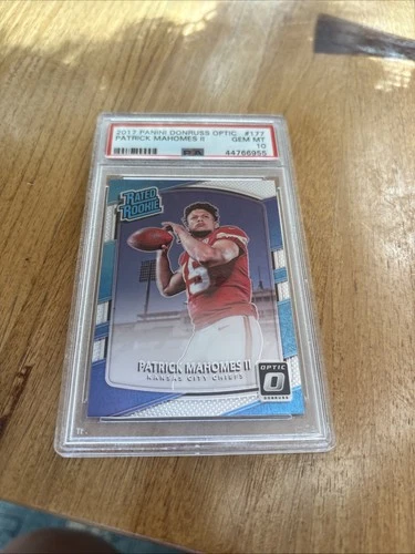 PATRICK MAHOMES 2017 DONRUSS OPTIC PRIZM ROOKIE #177 PSA 10 GEM MINT