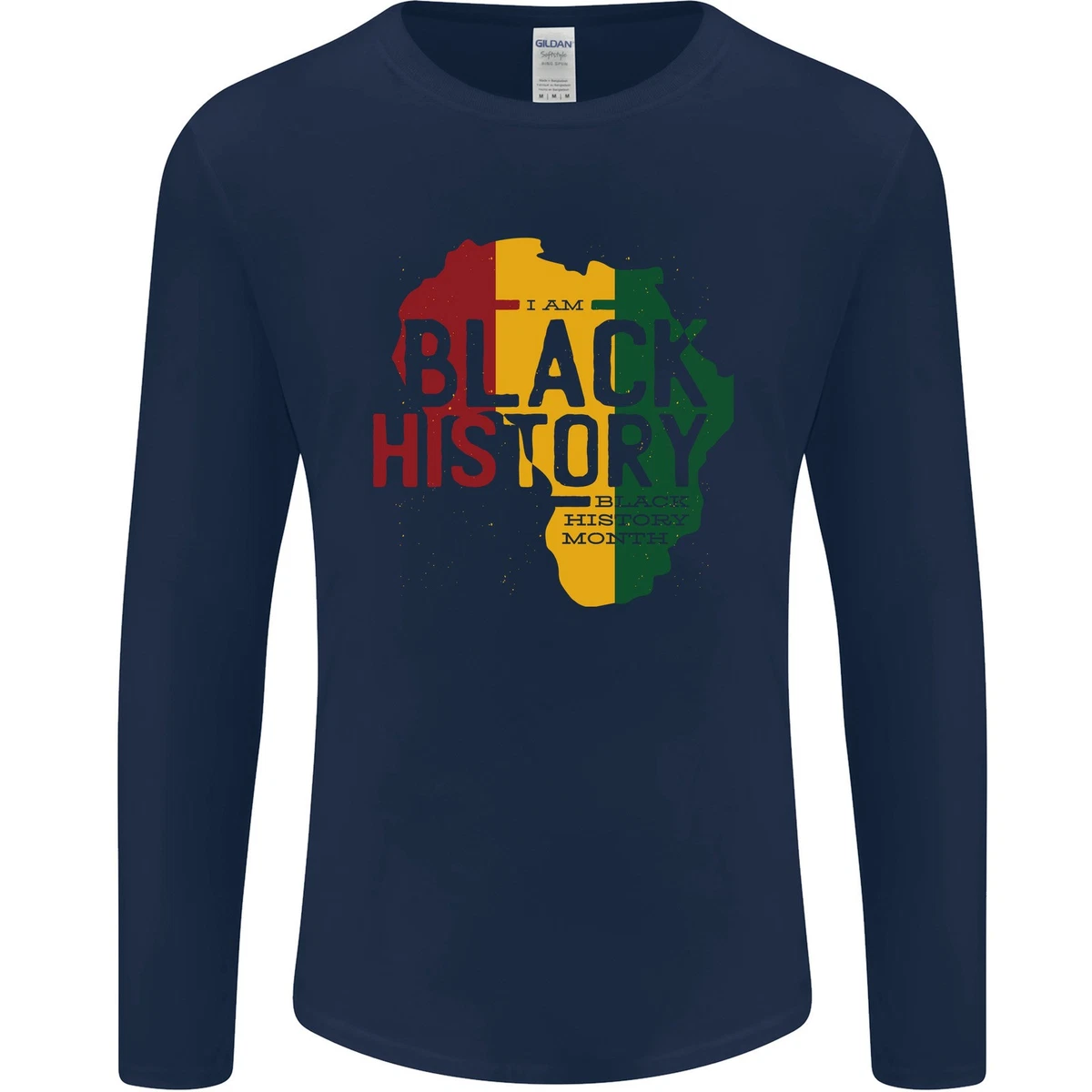 Africano Negro Historia Mes Vive Matter Juneteenth Hombre Camiseta Manga Larga