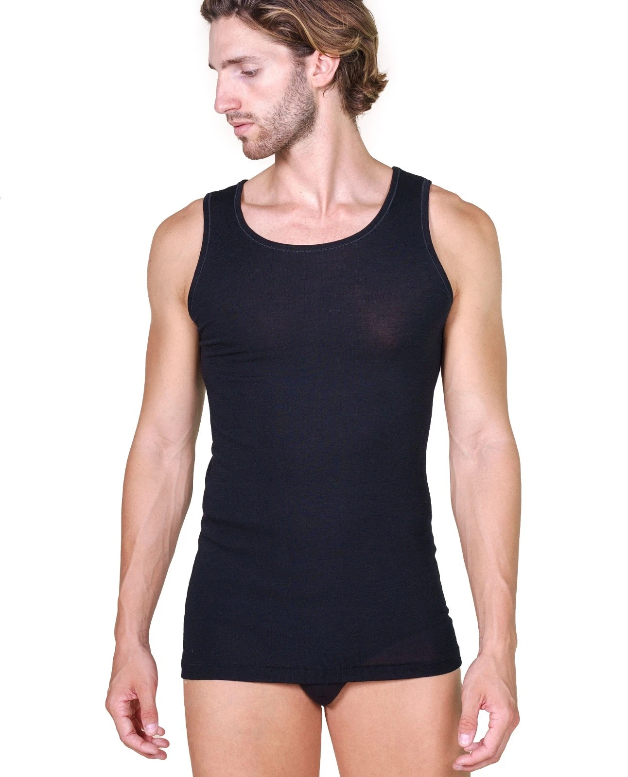 EGI Luxury Wool Blend Men's Sleeveless Shirt Muscle Tank. Made in Italy (467)