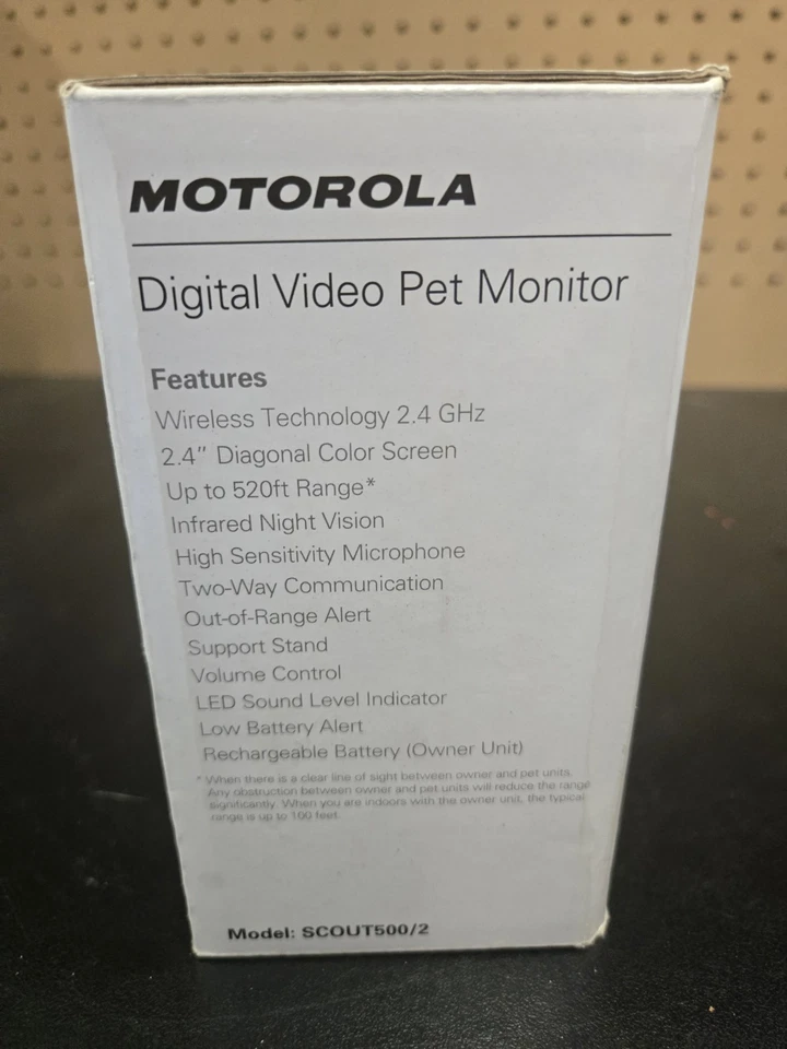 Motorola SCOUT500 Digital Video Pet Monitor And 2 Cameras NIB Beand New  - Image 3 of 4