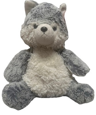 Aurora Husky Wolf Stuffed Plush 10 Inch Blue Eyes Wolf Sitting Soft Cute Cuddly