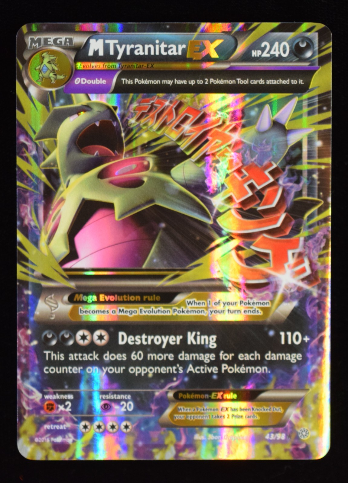 M Tyranitar EX - 43/98 - Ancient Origins - Pokemon Card