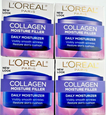 L Oréal Paris Collagen Moisture Filler Daily Moisturizer 1.7oz (4 Pack) NEW