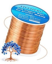 328ft Copper Wire for Jewelry Making, Pure Dead Soft Bare Copper 28 Gauge 1