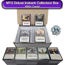 MTG Instant Collection Box w/ RARES FOILS 1000 Card Lot Magic The Gathering Gift
