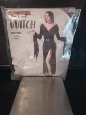 Spooktacular Creations Women  s Witch Costume Size Large Black Dress Belt...