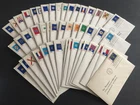 US STAMPS SC# 1633-1682 Nice Set of all 50 State Flag 1st Day Covers USED