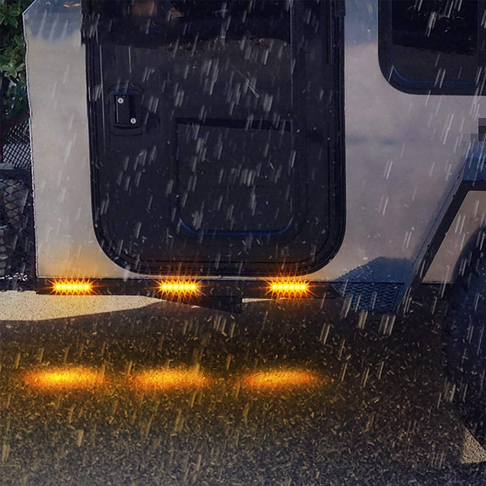 10pcs Truck Trailer Clearance Lights Amber LED Side Marker Light 3.8" Waterproof