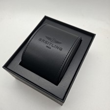 Breitling Used Black Faux Leather Style with Dark Interior Watch Box Case