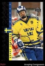 1995-96 Be A Player Autographs #S180 Kenny Jonsson AUTO