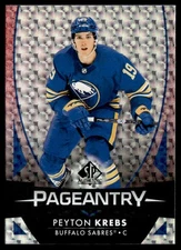 PEYTON KREBS 2023-24 SP AUTHENTIC PAGEANTRY RED BUFFALO SABRES #P-49