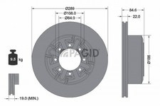2x PAGID Bremsscheibe 50940N für IVECO DAILY 3 4 2 5 Bus 6 4x4 CNG 26L11 29L11