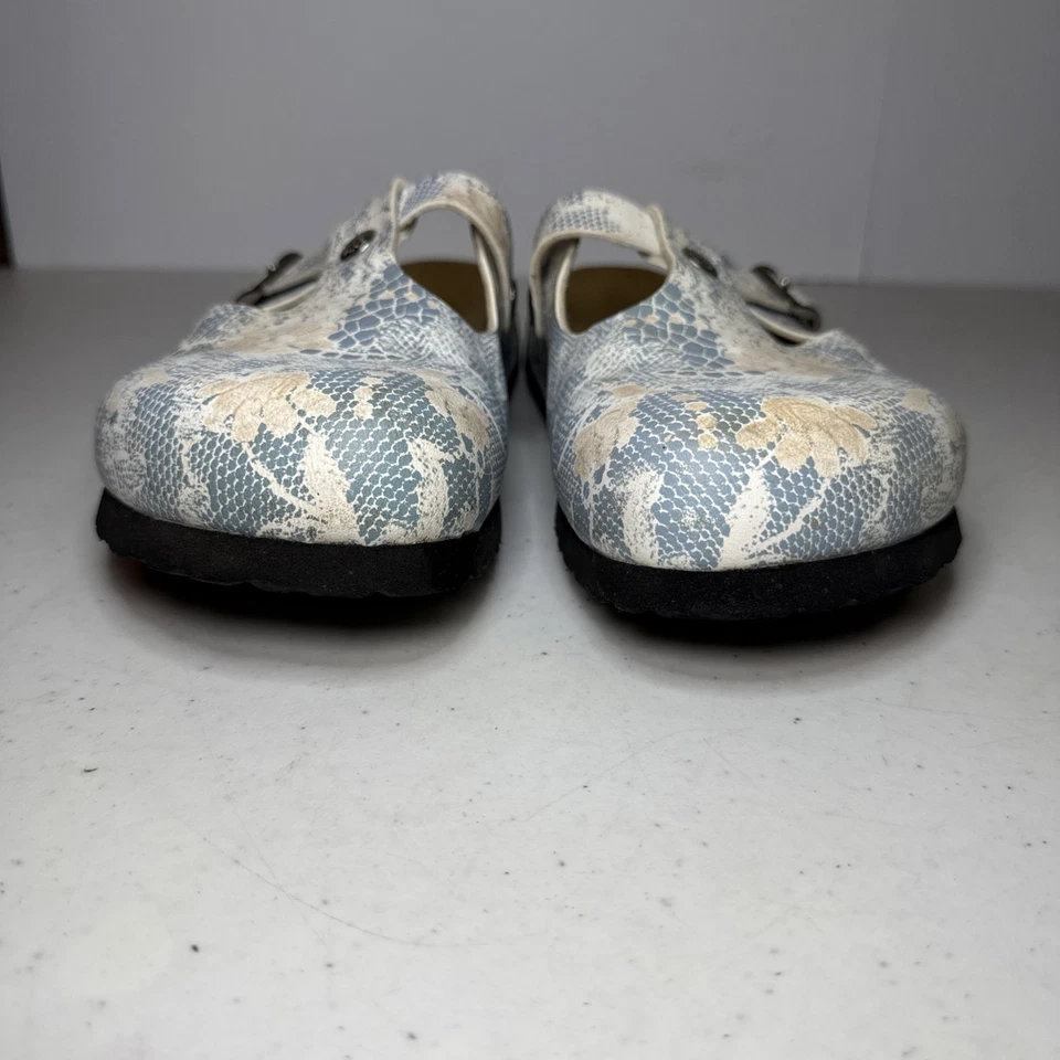 BETULA BY Birkenstock Women's Blue White Floral Print Clogs Size EU 41 US 10 - Image 4 of 4