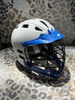 Lacrosse white blue Cascade helmet SM/MED