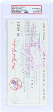 Ron Guidry New York Yankees Signed Check from April 15, 1977 - PSA 84845801