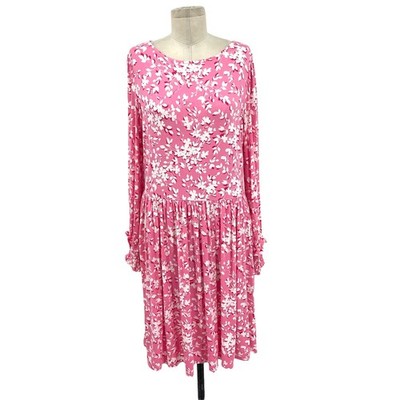 Draper James Boatneck Kitty Dress Pink Shadow Floral Size Medium