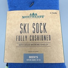 Northeast Outfitters Ski Socks Mens Large B 2 Pairs fully Cushioned