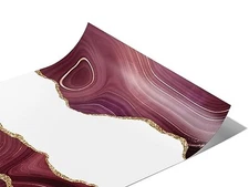 Rwraps Red Agate Gemstone Rich Wine Gloss Vinyl Film Wrap 59in x 6in Vinyl