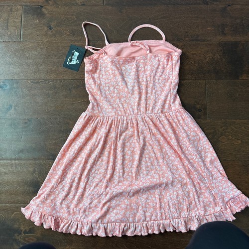 Art Class Girls Large Dress 10 / 12 Sleeveless Pink Floral Feminine Ribbed New - Picture 5 of 6