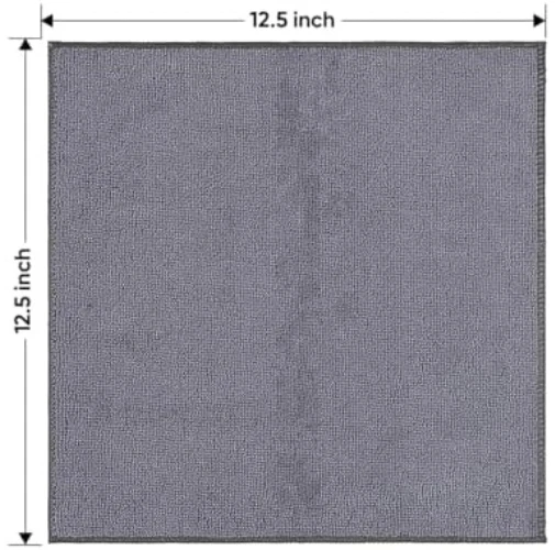 Paquete de 12 paños de limpieza de microfibra de 12,5 x 12,5 pulgadas sin pelusa sin rayas Foto 4 de 4