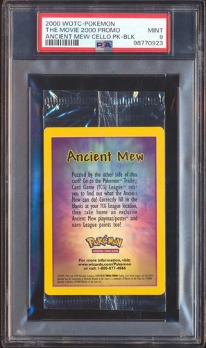 2000 POKEMON MOVIE ANCIENT MEW CELLO SEALED PACK PSA 9!