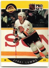 1990-91 Pro Set #300 Jyrki Lumme Vancouver Canucks