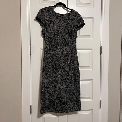 L.K. Bennett DR Malory Black Cream Dress Size 12