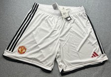 adidas Manchester United Men  s 23/24 Home Soccer Shorts White Size XL HR3678 NWT