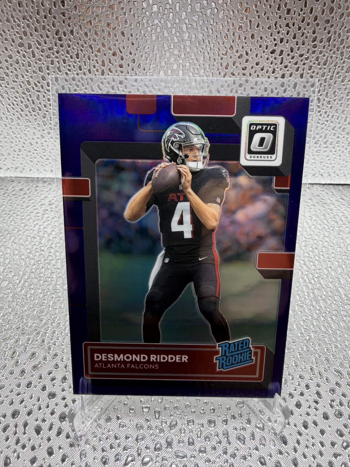 2022 Panini Donruss Optic - Rated Rookie Desmond Ridder #202 Purple Prizm /50 