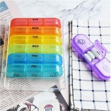 7 Day Weekly Tablet Pill Medicine Boxes Holder Storage Organizer Container Case
