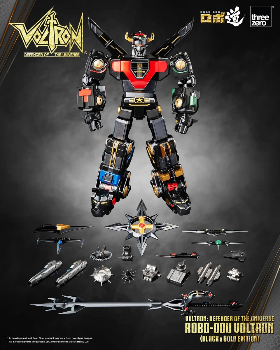 Threezero 3Z0779 ROBO-DOU Voltron (Black x Gold Edition) New in