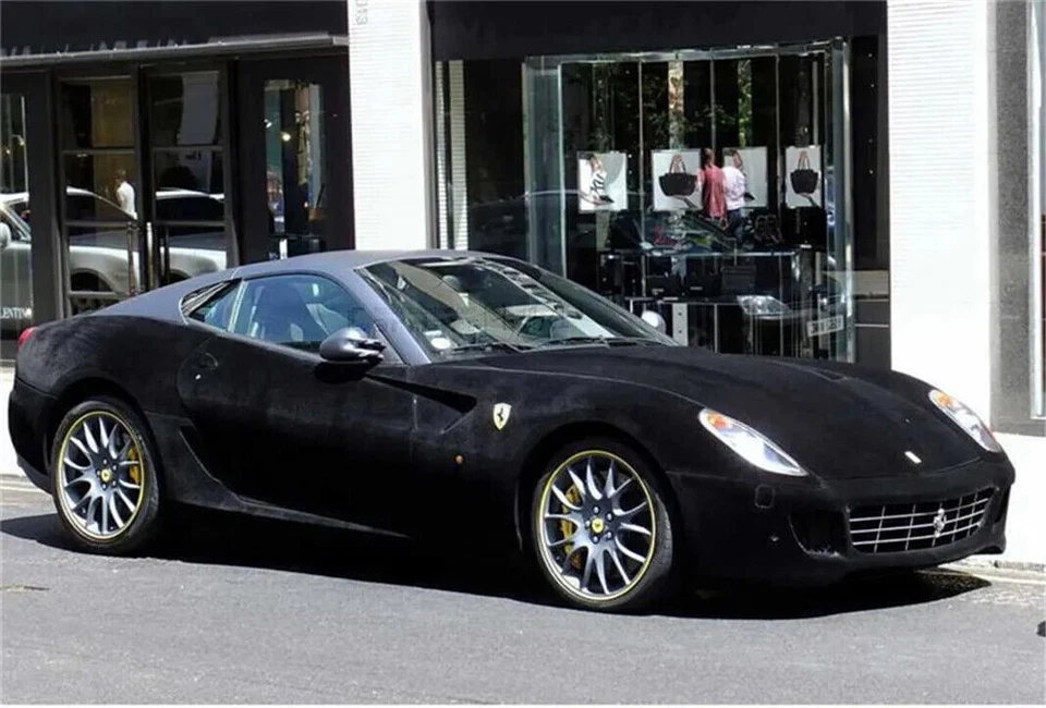 Self Adhesive Faux Suede Fabric Wrap Film Sticker Leather Cloth Car Decoration - Image 4 of 4