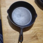 Vintage Lodge No-Notch Raised No 7 Cast Iron Skillet Restored Cond