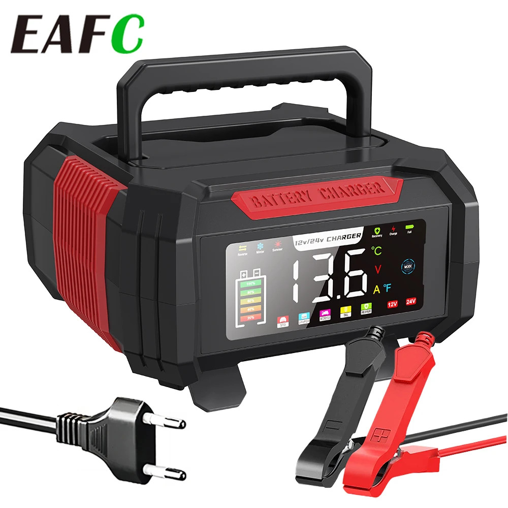 Chargeur batterie voiture EAFC 24V pour dépanner le camping-car en hiver