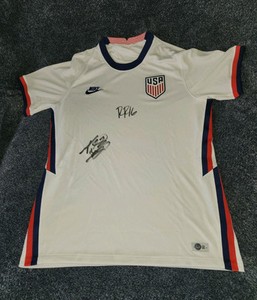 Team USA Nike  Soccer Jersey Hand Signed By:Timothy Weah & Ricardo Pepi-Beckett 