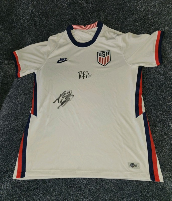 Team USA Nike  Soccer Jersey Hand Signed By:Timothy Weah & Ricardo Pepi-Beckett 