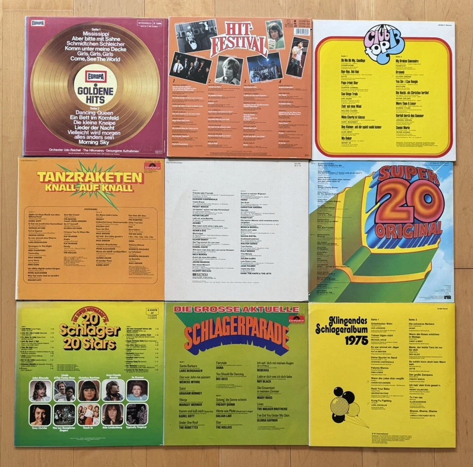 9 LPs Vinyl Schlager deutsch international 70 er Jahre Sampler Langspielplatten - Bild 2 von 4